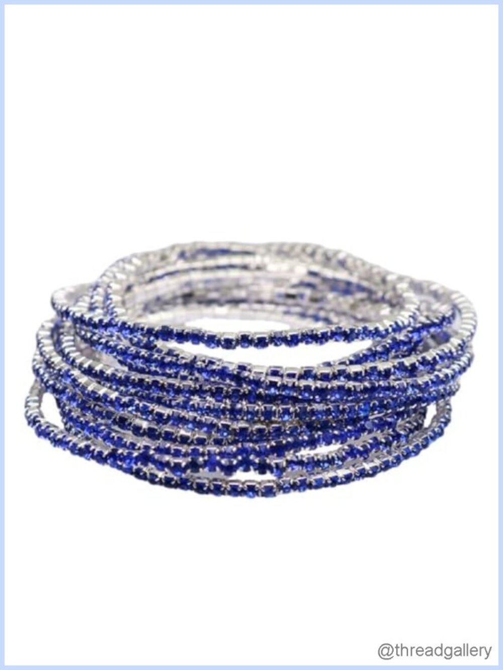10 Pc Crystal Tennis Bracelet Set Stretch Stackable Wedding Party Jewelry